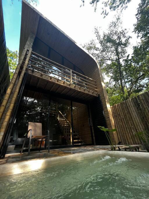 Cabana De Bambu En La Selva Palenque Exteriör bild